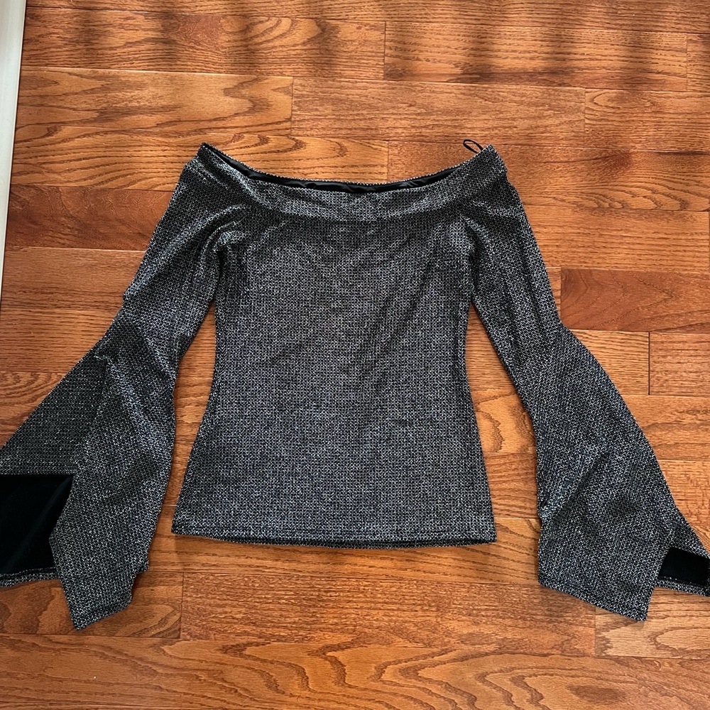 BCBG Off shoulder sparkly top
